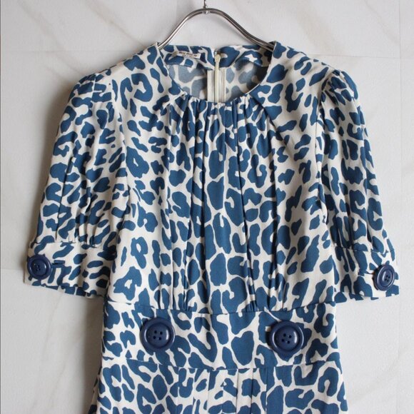 MIU MIU 2017 Franca Favorite Collection Leopard Dress, Size S - Picture 4 of 12